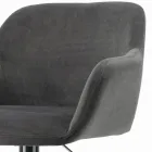 Otočná stolička s čalouněným sedákem a ocelovou základnou Made in Italy - Arona Viadurini