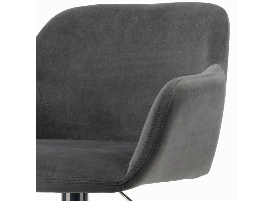 Otočná stolička s čalouněným sedákem a ocelovou základnou Made in Italy - Arona Viadurini