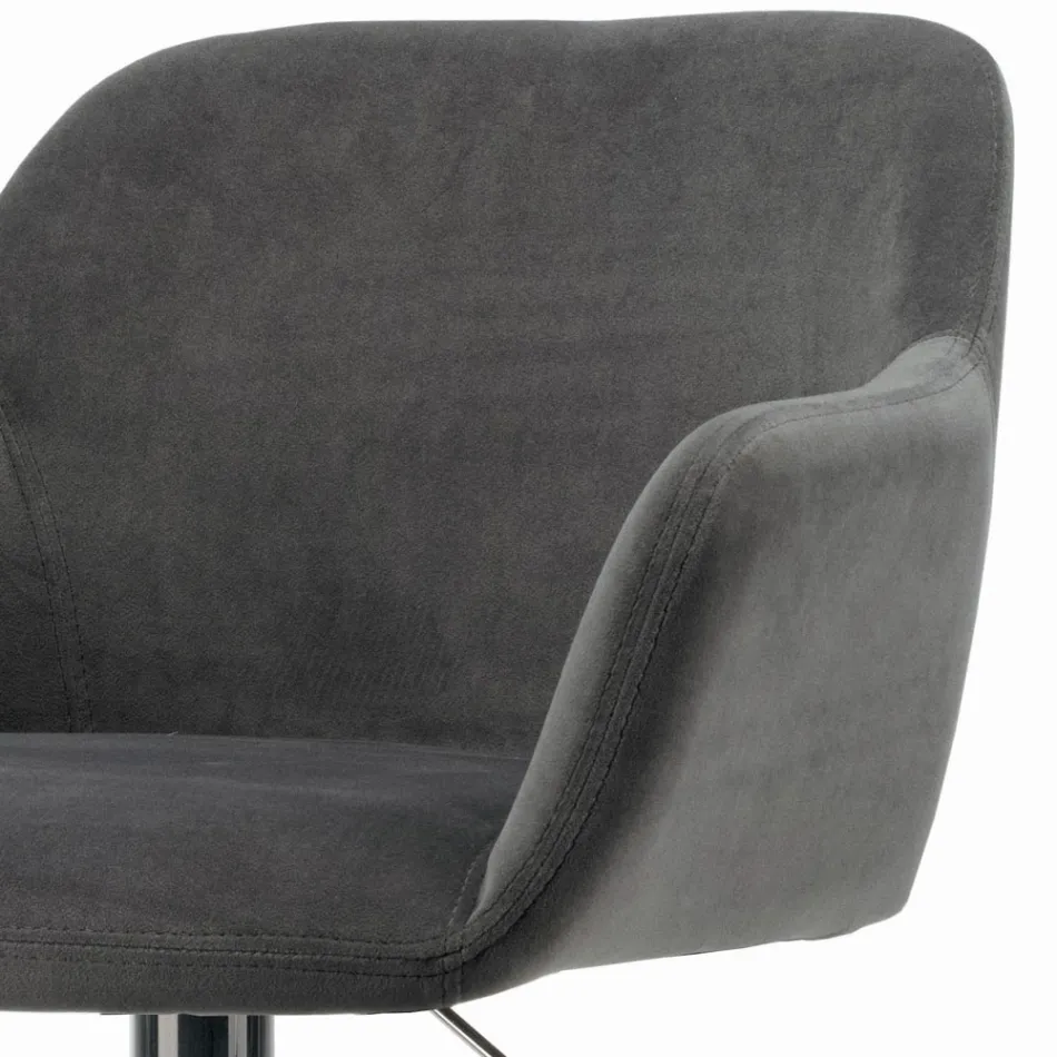 Otočná stolička s čalouněným sedákem a ocelovou základnou Made in Italy - Arona Viadurini