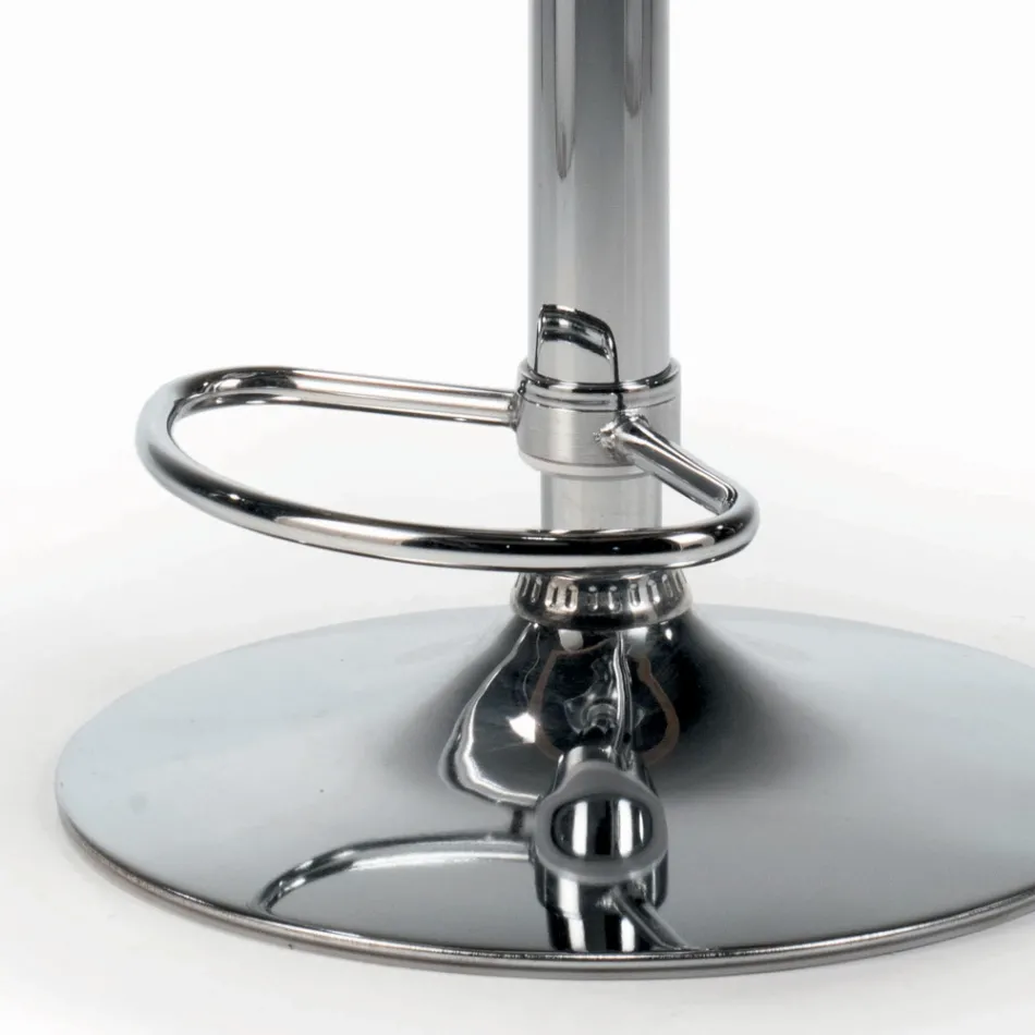 Otočná stolička s čalouněným sedákem a ocelovou základnou Made in Italy - Arona Viadurini