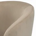 Otočná a výškově nastavitelná stolička ze sametu a oceli - Alassio Viadurini