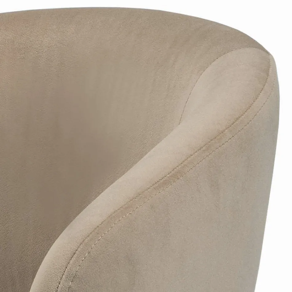 Otočná a výškově nastavitelná stolička ze sametu a oceli - Alassio Viadurini