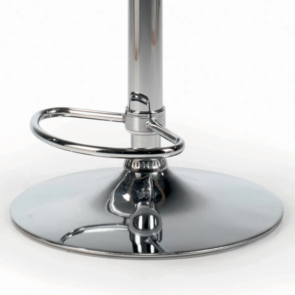 Otočná a výškově nastavitelná stolička ze sametu a oceli - Alassio Viadurini