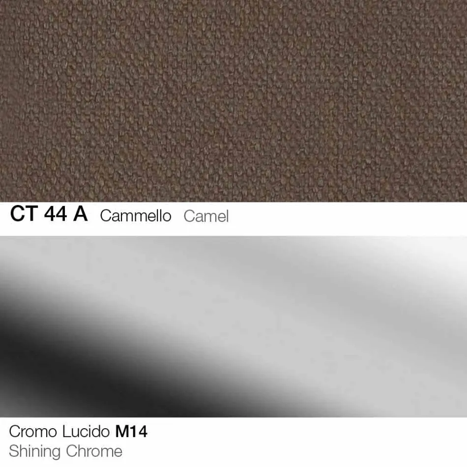 Otočná stolička z látky a oceli s plynovým zvedákem vyrobená v Itálii - Marchesi Viadurini