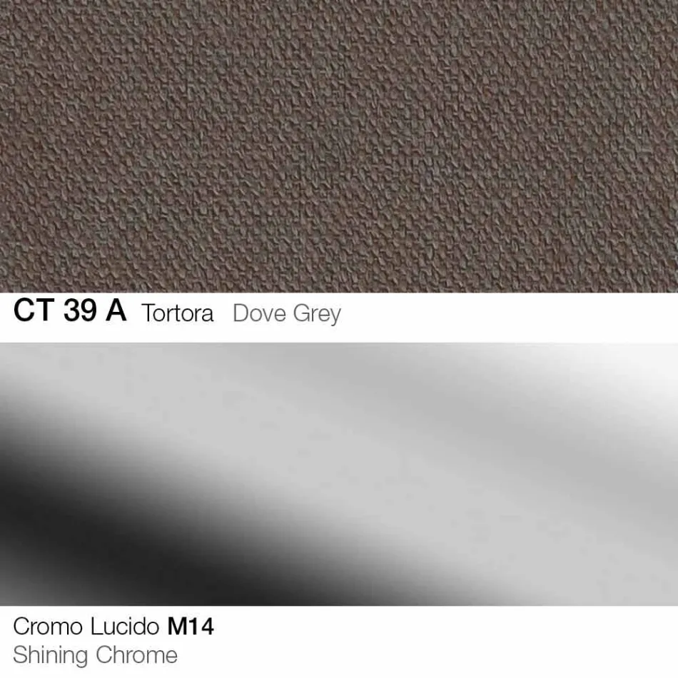 Otočná stolička z látky a oceli s plynovým zvedákem vyrobená v Itálii - Marchesi Viadurini