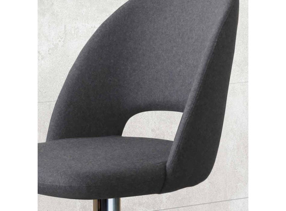 Otočná stolička z látky a oceli s plynovým zvedákem vyrobená v Itálii - Marchesi Viadurini