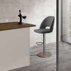 Otočná stolička z látky a oceli s plynovým zvedákem vyrobená v Itálii - Marchesi Viadurini