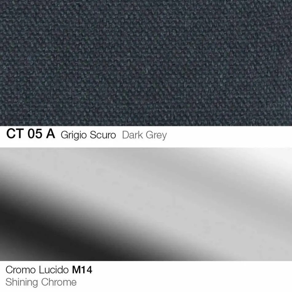 Otočná stolička z látky a oceli s plynovým zvedákem vyrobená v Itálii - Marchesi Viadurini