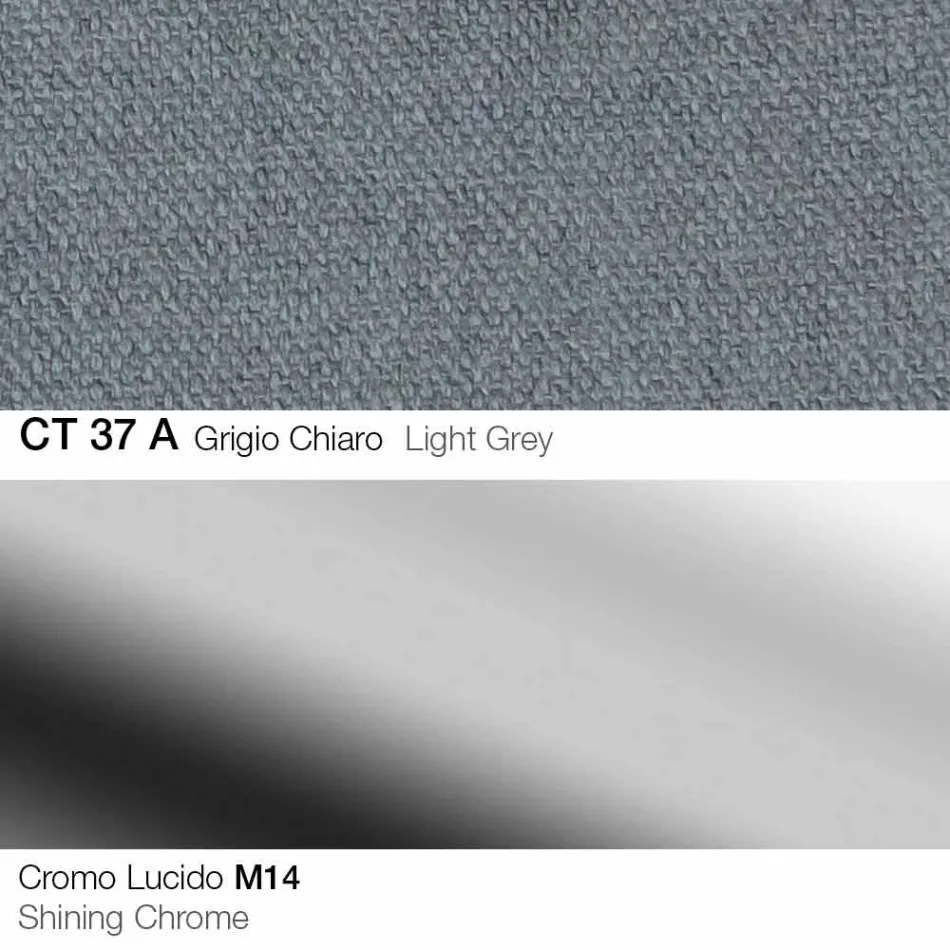 Otočná stolička z látky a oceli s plynovým zvedákem vyrobená v Itálii - Marchesi Viadurini