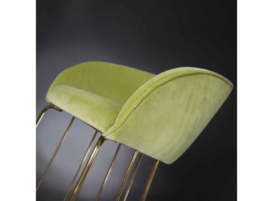 Čalouněná a čalouněná stolička s kovovou konstrukcí vyrobena v Itálii - Antverpy