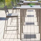 Stohovatelná venkovní stolička z lakované oceli Made in Italy - Nilda Viadurini