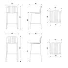 Stohovatelná venkovní kovová stolička Made in Italy 2 kusy - Jednoduše Viadurini