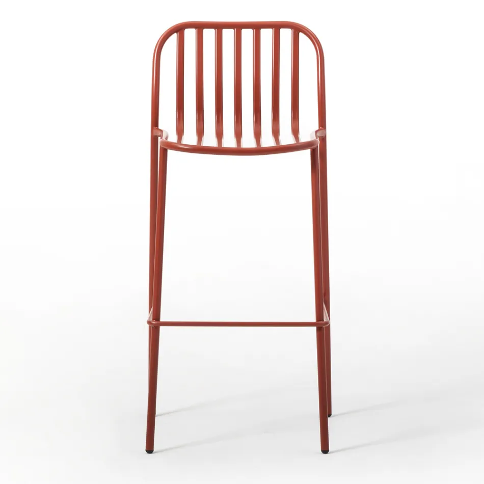 Stohovatelná venkovní kovová stolička Made in Italy 2 kusy - Jednoduše Viadurini