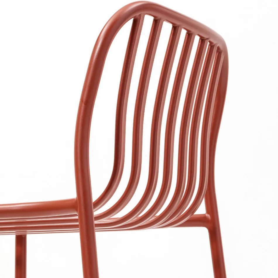 Stohovatelná venkovní kovová stolička Made in Italy 2 kusy - Jednoduše Viadurini