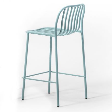 Stohovatelná venkovní kovová stolička Made in Italy 2 kusy - Jednoduše Viadurini