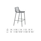 Stohovatelná venkovní stolička z kovu Made in Italy 2 kusy - Vikas Viadurini