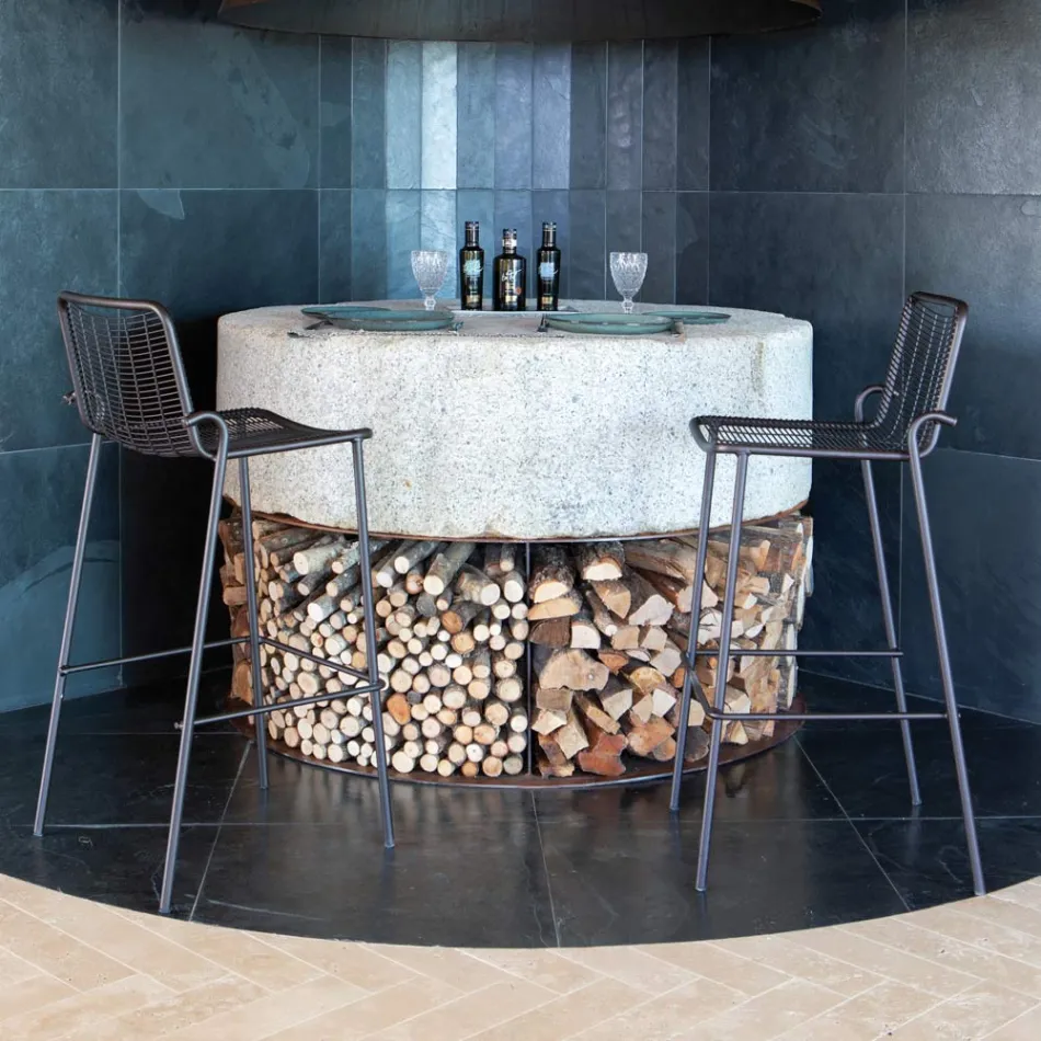 Stohovatelná venkovní stolička z kovu Made in Italy 2 kusy - Vikas Viadurini