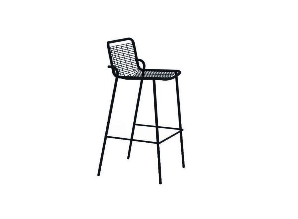 Stohovatelná venkovní stolička z kovu Made in Italy 2 kusy - Vikas Viadurini