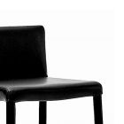 Designová ocelová stolička čalouněná v umělé kůži, kůži nebo na schovávanou Viadurini