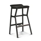 Stolička z masivního buku s látkovým sedákem Made in Italy - Regensburg Viadurini