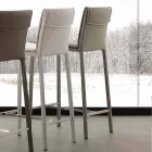 Stolička z kovu a oceli a moderní ekologická kůže vyrobená v Itálii Prato Viadurini