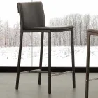 Stolička z kovu a oceli a moderní ekologická kůže vyrobená v Itálii Prato Viadurini