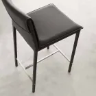 Stolička z kovu a oceli a moderní ekologická kůže vyrobená v Itálii Prato Viadurini