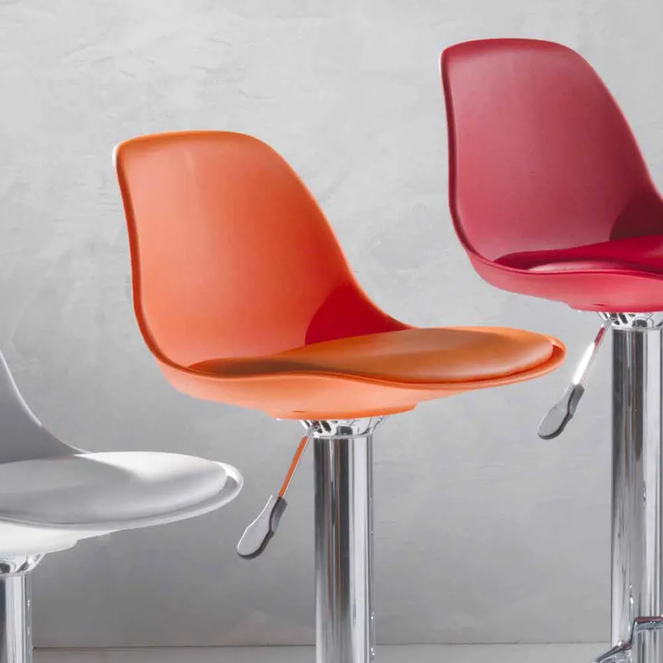 Stolička z polypropylenu, moderní design a výtah - růžová Viadurini