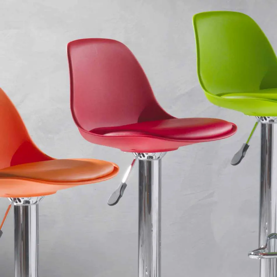 Stolička z polypropylenu, moderní design a výtah - růžová Viadurini