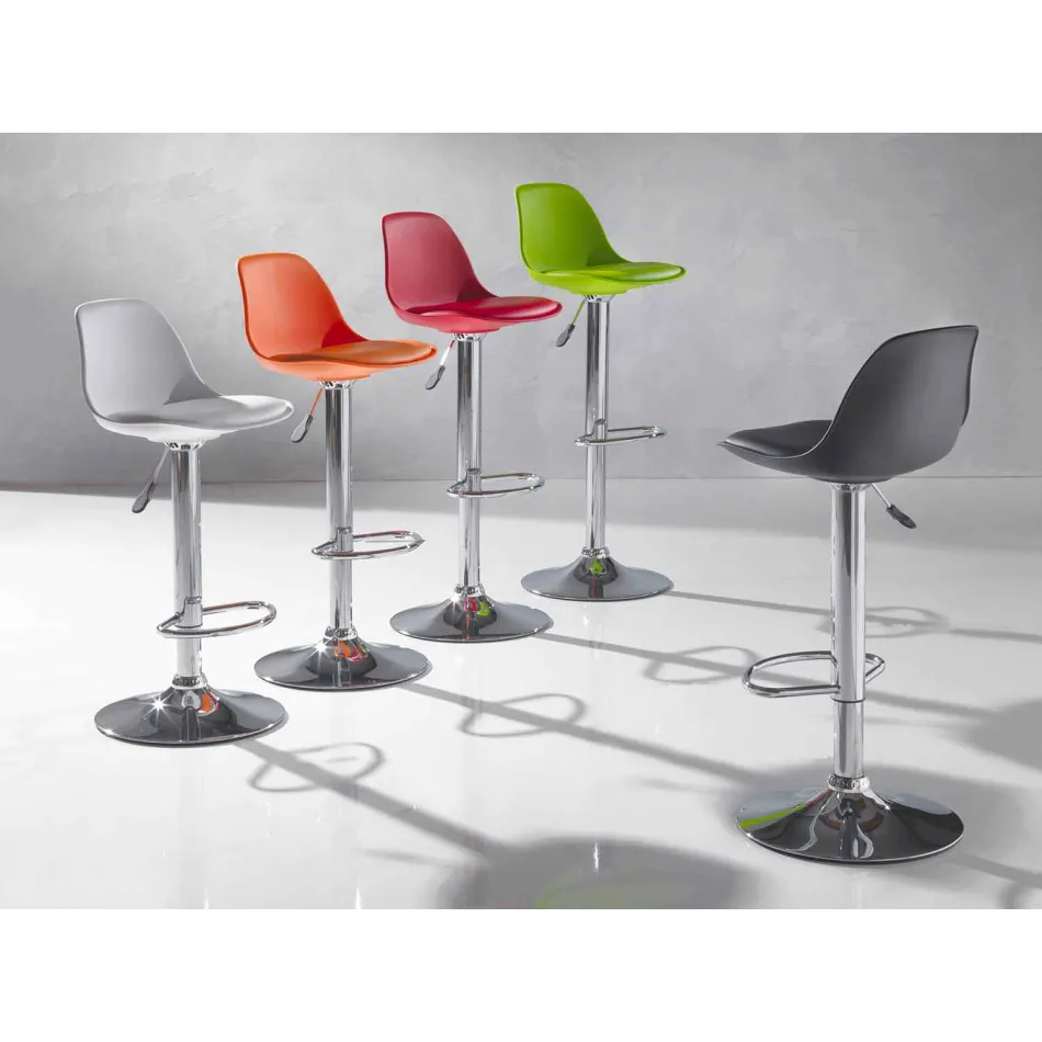 Stolička z polypropylenu, moderní design a výtah - růžová Viadurini