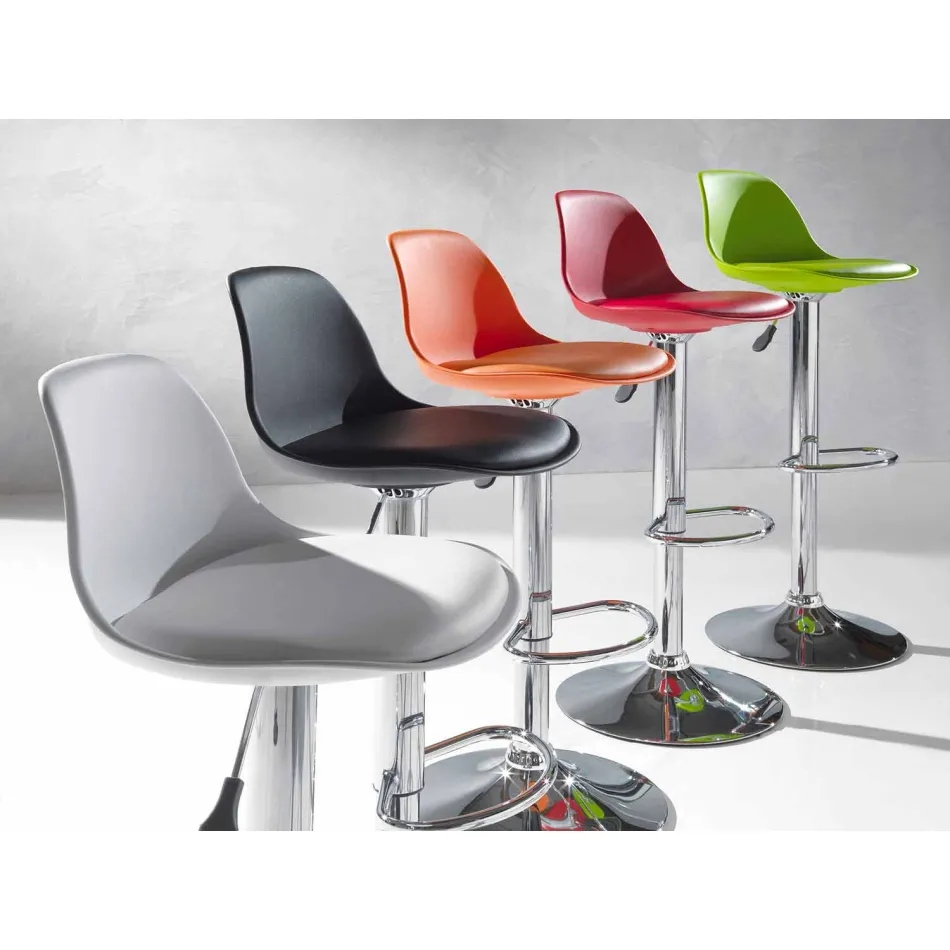 Stolička z polypropylenu, moderní design a výtah - růžová Viadurini