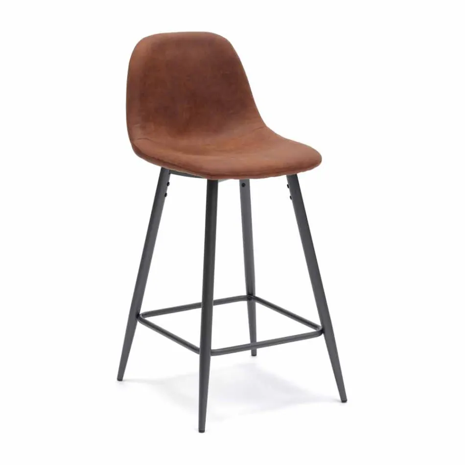 Stolička v koženém a kov moderní konstrukční Gino Viadurini