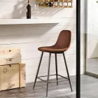 Stolička v koženém a kov moderní konstrukční Gino Viadurini