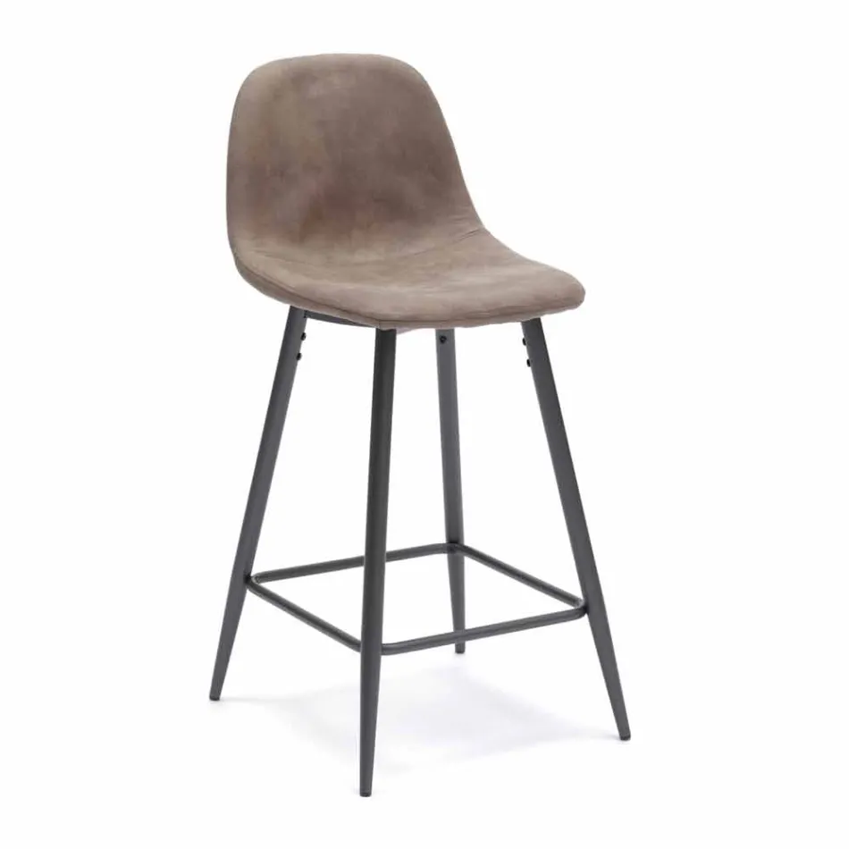 Stolička v koženém a kov moderní konstrukční Gino Viadurini