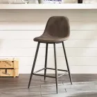 Stolička v koženém a kov moderní konstrukční Gino Viadurini