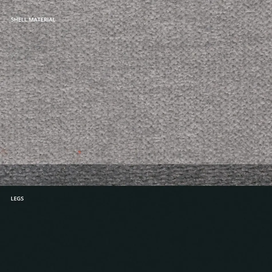 Taburet v provedení látka a antracitový kov Made in Italy - Marianet Viadurini