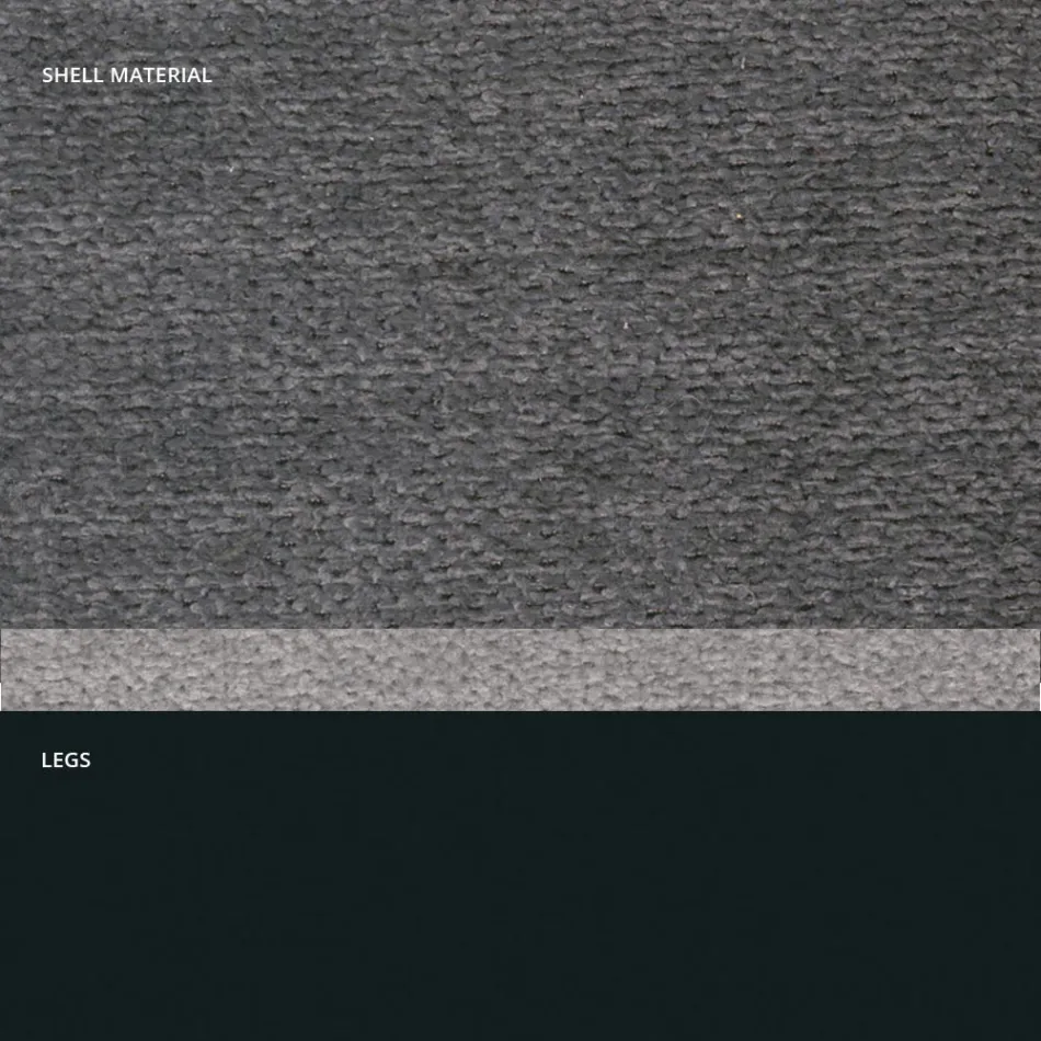 Taburet v provedení látka a antracitový kov Made in Italy - Marianet Viadurini