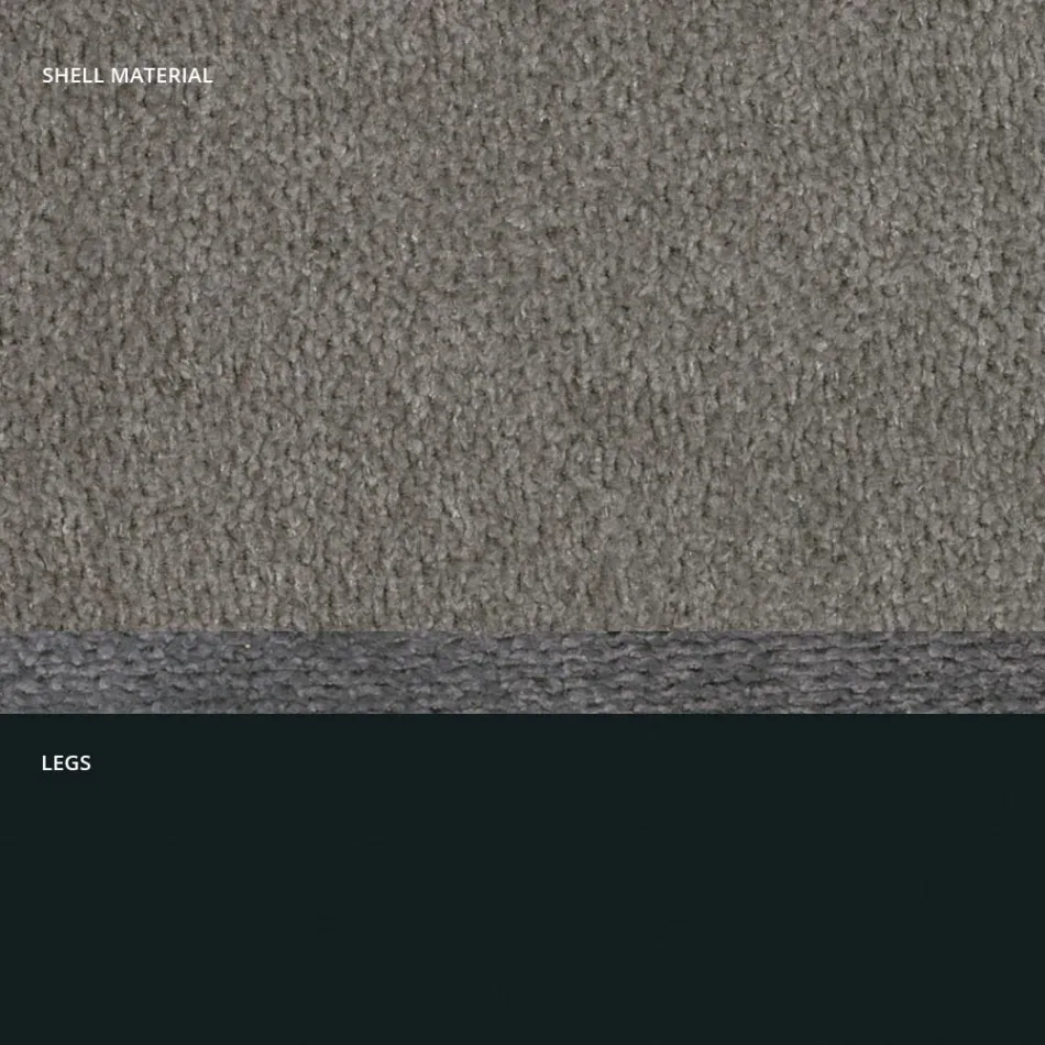 Taburet v provedení látka a antracitový kov Made in Italy - Marianet Viadurini