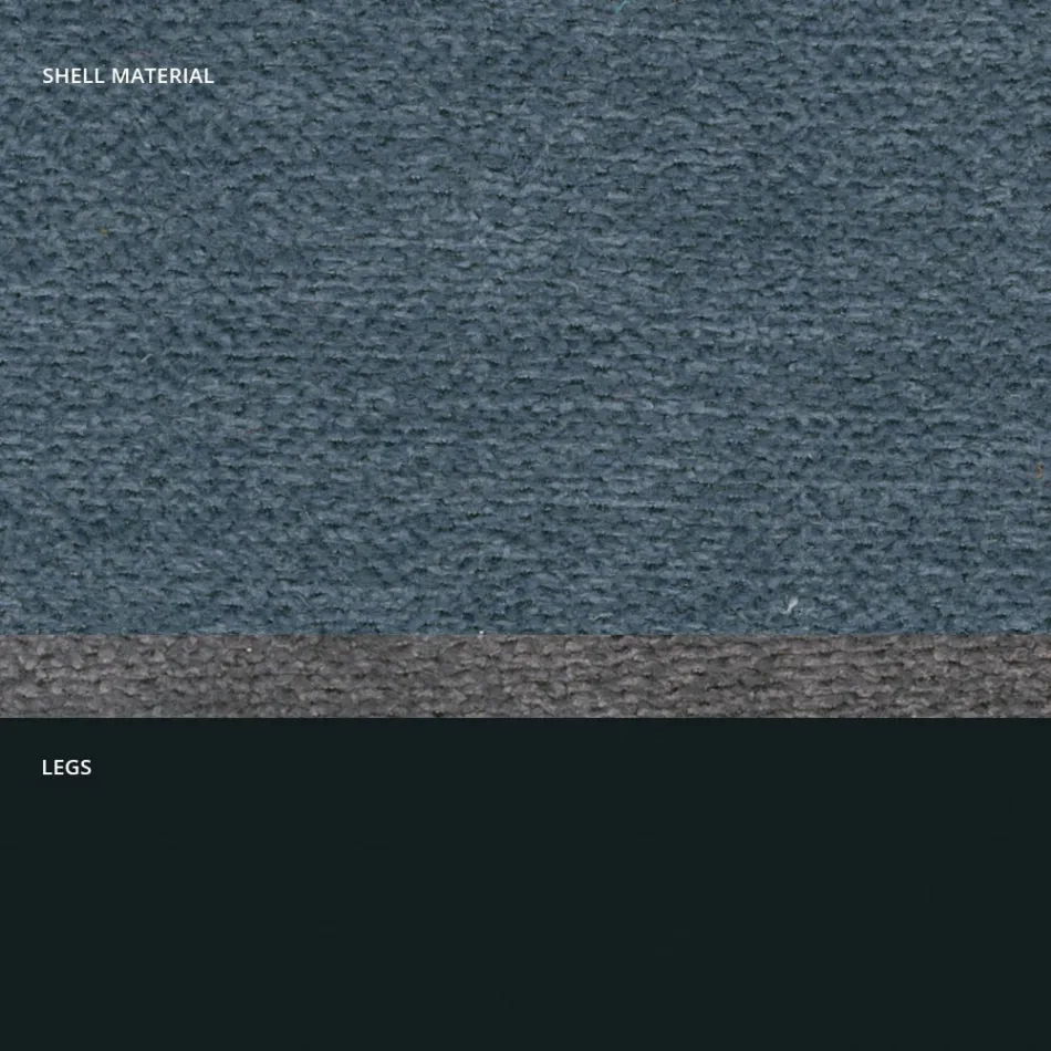 Taburet v provedení látka a antracitový kov Made in Italy - Marianet Viadurini