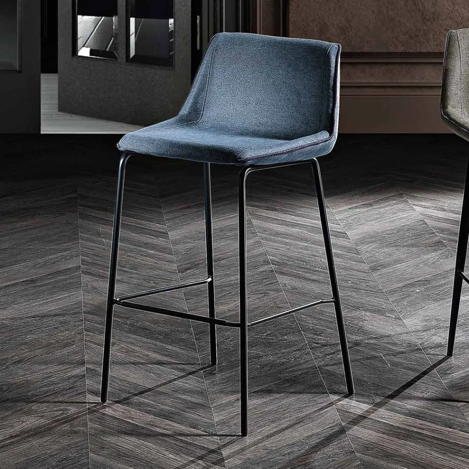 Moderní barevný kovový a látkový taburet vyrobený v Itálii - Marianet Viadurini