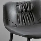 Stolička z tkaniny a kovu s efektem kůže Made in Italy - Gohan Viadurini