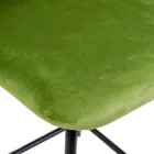 Sametová stolička s kovovým rámem v různých povrchových úpravách - Penna Viadurini