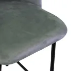 Sametová stolička s kovovým rámem v různých povrchových úpravách - Penna Viadurini