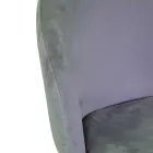 Sametová stolička s kovovým rámem v různých povrchových úpravách - Penna Viadurini