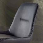 Moderní stolička H 80 cm, sedačka v Ecoleather Nabuk - Ines Viadurini