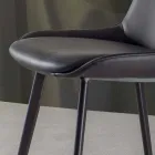 Moderní stolička H 80 cm, sedačka v Ecoleather Nabuk - Ines Viadurini