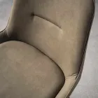 Moderní stolička H 80 cm, sedák z eko-kůže Nabuk - Ines Viadurini