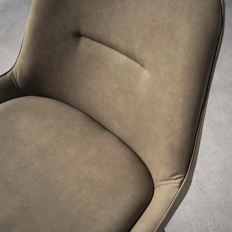 Moderní stolička H 80 cm, sedák z eko-kůže Nabuk - Ines Viadurini