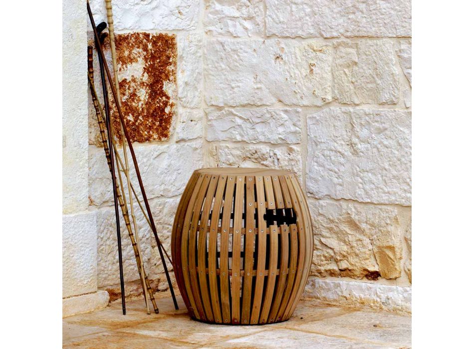 Zahradní stolička z teakového dřeva Made in Italy - Haylin Viadurini