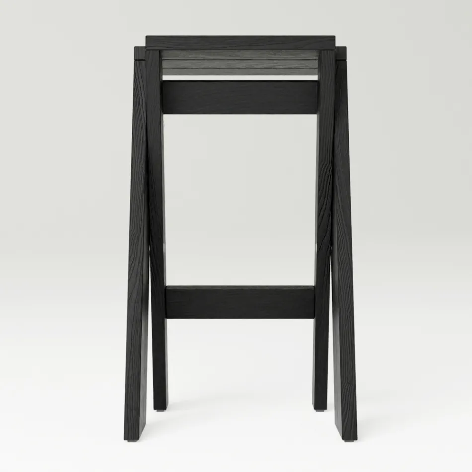 Skládací a stohovatelná stolička z masivního jasanu - Napište Viadurini